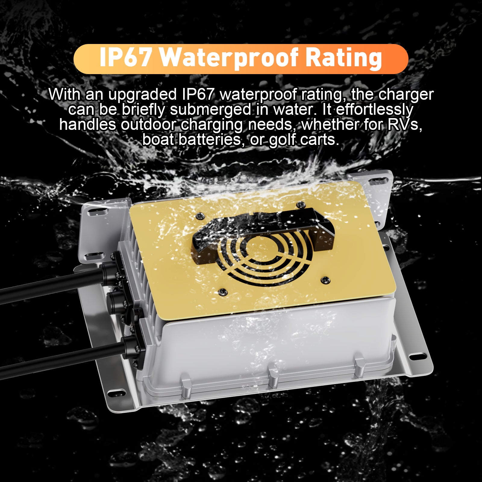 NOEIFEVO 29.2V 50A snellader voor 24V 25.6V lithium LiFePO4-accu, waterdicht, 0V BMS-activering