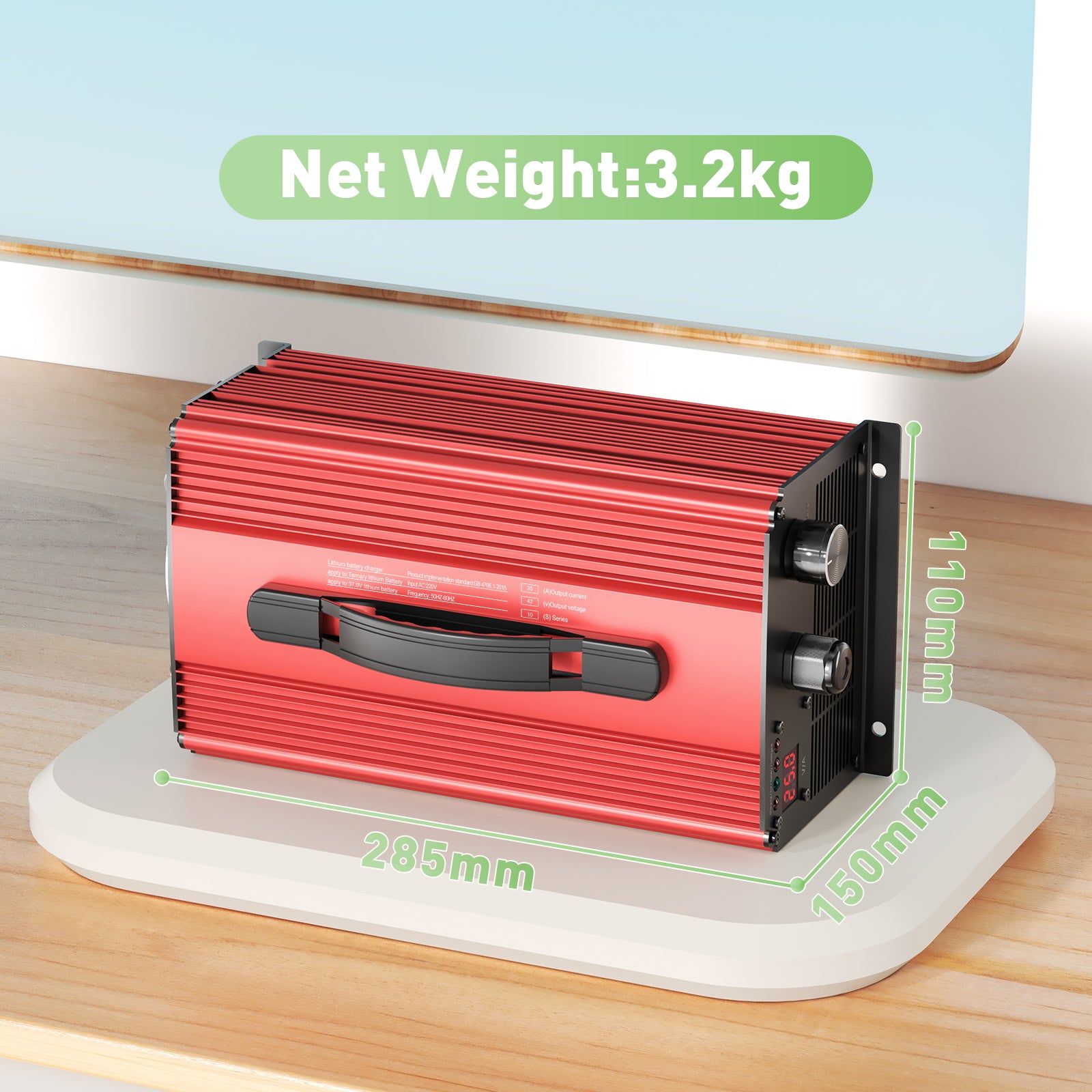 NOEIFEVO מטען סוללת ליתיום 42V 25A עבור סוללת ליתיום Li-ion Lipo 37V (36V) 10S, מסך LCD, זרם מתכוונן, מטען לאופניים חשמליים, קורקינט, אופנוע חשמלי