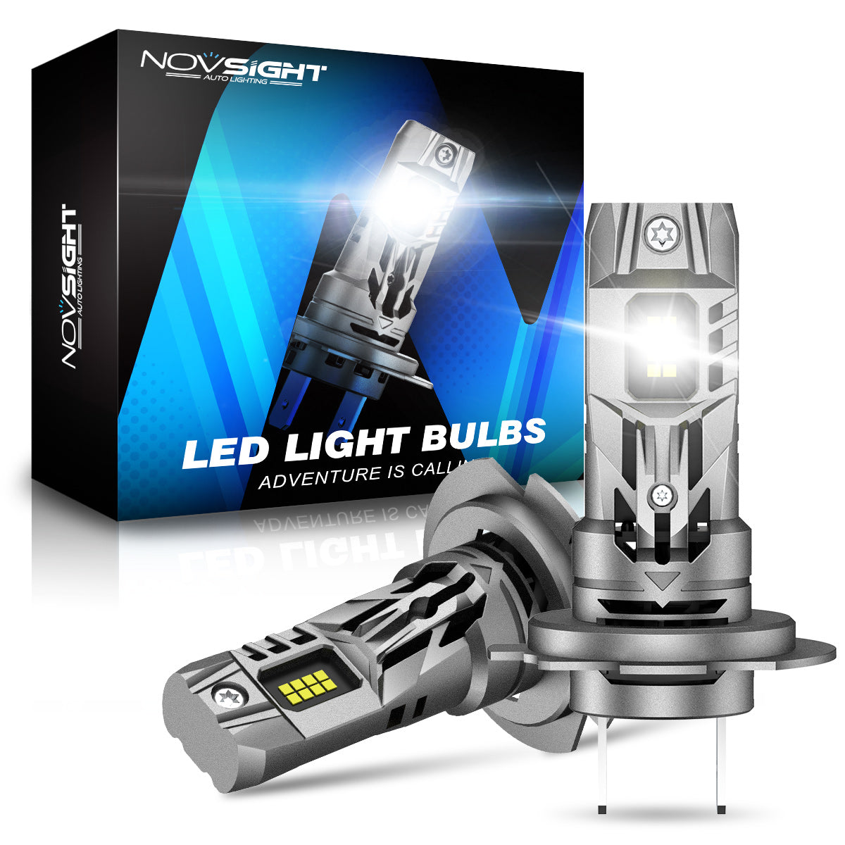 NOVSIGHT H7 LED-frontlykter 90W 20000LM fjern-/nærlys 6500K hvit