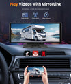 NOEIFEVO 10,26 inch Carplay scherm voor auto's met draadloze Carplay, Android Auto, MirrorLink, 1080P IPS touchscreen, draagbare radio, ondersteunt Bluetooth/spraakbesturing met handsfree/GPS/Siri/FM-uitzending/Aux/TF-kaart.