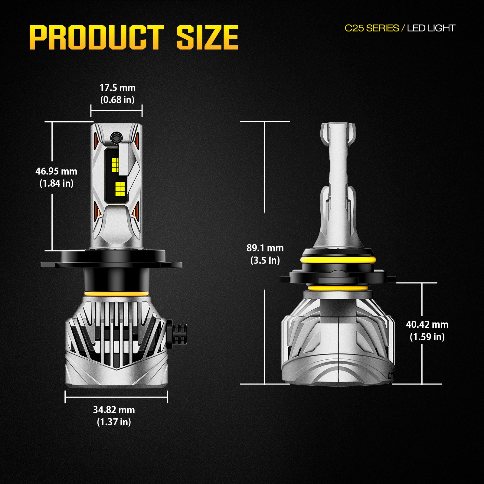 NOEIFEVO H4 Lampada Fari Auto, 30.000 Lumen, 130W, 6500K Bianco, Impermeabilità IP68, Durata 100.000 Ore, Luce Anabbagliante e Abbagliante