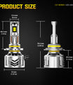 NOEIFEVO 9005 9006 9012 Auto světlomet, 60 000 lumenů, 240 W, 6500K bílá, IP68 vodotěsné, životnost 100 000 hodin, potkávací a dálková světla