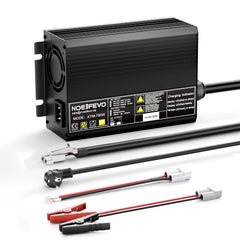 Noeifevo 14,6V 50A rýchla lítiová nabíjačka LiFePO4 batérie pre 12V (12,8V) LiFePO4 batériu, 0V BMS aktivácia, automatické vypnutie s plnou ochranou