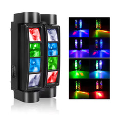 Mini-Spider-Licht 80W RGBW LED-Bewegungskopf-Scheinwerfer Spider Beam Bühnenbeleuchtung DMX512 für KTV, Disco, Party, DJ und Hochzeiten