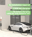 10Meter 11KW Type 2 16A 3 Fas Mobil EV Ladestation EV Wallbox, CEE 16A stik, Schuko stik til på farten