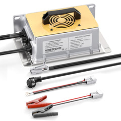 NOEIFEVO 29.2V 50A snellader voor 24V 25.6V lithium LiFePO4-accu, waterdicht, 0V BMS-activering