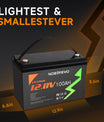 NOEIFEVO 12,8V 100Ah LiFePO4 Lithium Batterij, volledig opgeladen in 2 uur met 14,6V 50A lader, 4000+ laadcycli, perfect als energiebron voor camper, boot.