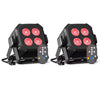 Luz de fiesta, luz de escenario LED RGB 4x8W con mando a distancia/control DMX, ideal para bodas, fiestas, clubes y discotecas