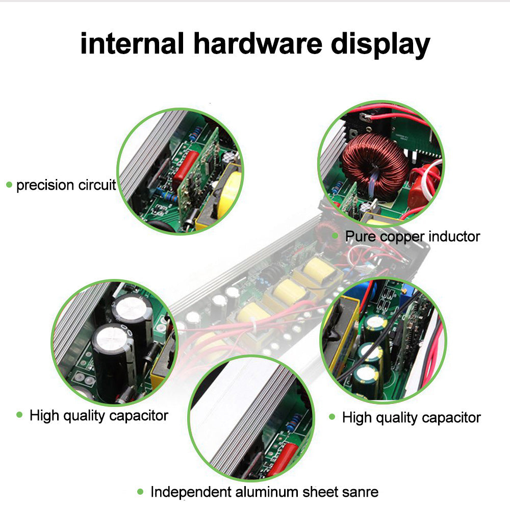 Potenza portatile 3000W 4000W 5000W 6000W 8000W Pure Sine Wave Inverter DC 24V a AC 110V 220V Tensione Converter Car Solar Inverter