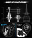 NOVSIGHT H7 LED-frontlykter 90W 20000LM fjern-/nærlys 6500K hvit
