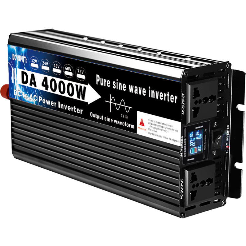 12V 24V 48V 60V 72V zuivere sinusgolf omvormer, 4000W 12000W zonne-energie auto-omvormer met afstandsbediening