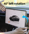 Tesla Bildschirm-Halterung 2.0 für Model 3/Y – 4-Wege Drehbar (40°), Aluminium CNC,Bildschirmhöhe bleibt unverändert , Kein Wackeln, Anti-Blendung