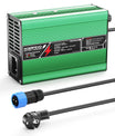 NOEIFEVO 37.8V 2A 3A 3.5A 4A Cargador de batería de litio para baterías Li-Ion Lipo 9S 33.3V, ventilador de refrigeración, apagado automático (VERDE)