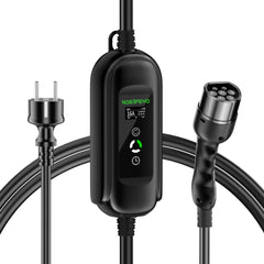 Noeifevo Portátil Tipo 2/Tipo 1 3.7KW 16A EV Cargador,  5m/10m/15m móvil EV Cable de carga con Schuko