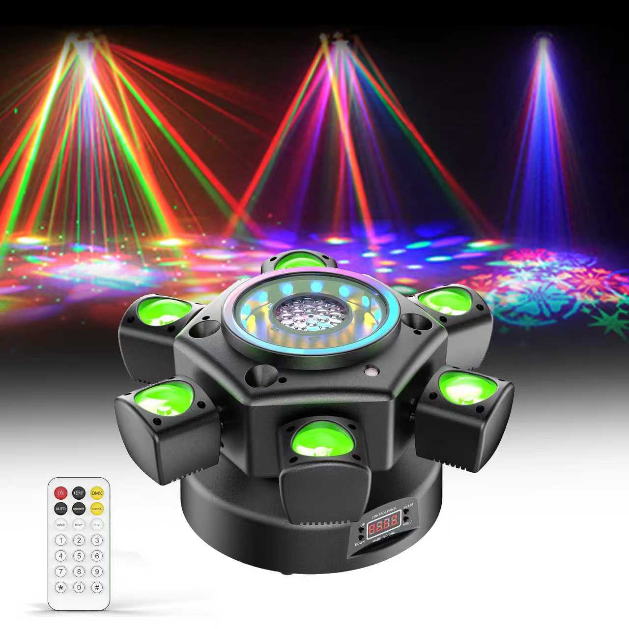 Moving Head Disco-Licht, Party-Licht, 150W RGBW 26-Kanal DMX-Bühnenlicht mit Fernbedienung, Gobo-Beam-Licht für DJ, Bar, Geburtstag, Club, Hochzeit,