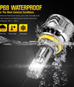 NOEIFEVO H11 LED-Scheinwerfer, 60.000 Lumen, 240W, 6500K Wit, IP68 Waterdicht, 100.000 Uur Levensduur, Dim- en grootlicht