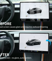 Tesla Bildschirm-Halterung 2.0 für Model 3/Y – 4-Wege Drehbar (40°), Aluminium CNC,Bildschirmhöhe bleibt unverändert , Kein Wackeln, Anti-Blendung