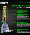 FATEEYE H7 LED Scheinwerfer Kit 10000LM 50W Fern/Abblendlicht 6500K Weiß Halogen(2Stück)