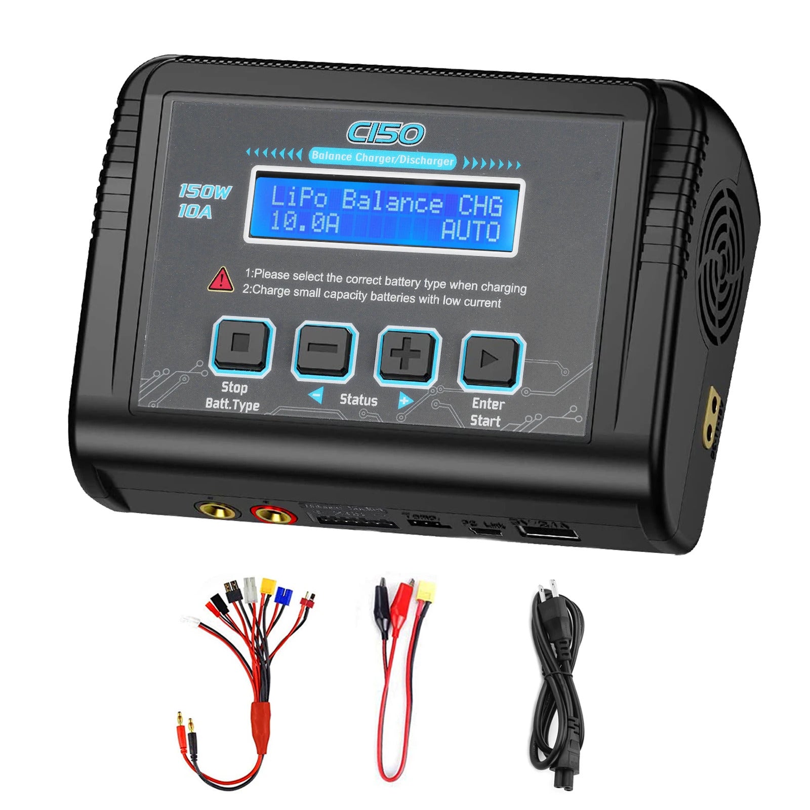 NOEIFEVO C150 AC/DC 150W 10A RC Balance Lader Ontlader voor LiPo LiHV LiFe LiIon NiCd NiMh Pb Batterij