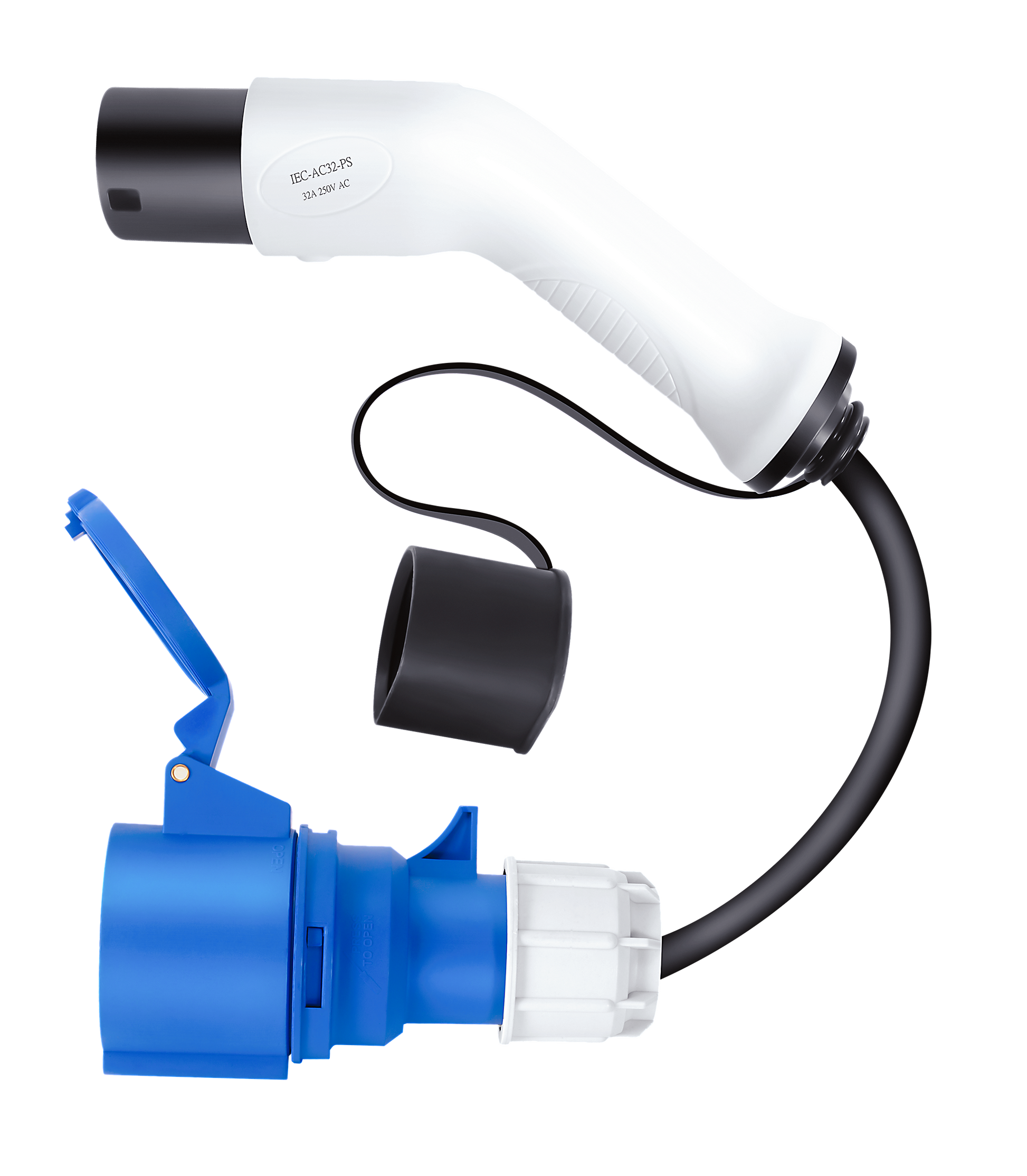 Adattatore Di Ricarica Per Auto Elettrica – Da Tipo 2 A Schuko, 16A, 3.5 KW, Portatile E Sicuro, Compatibile Con Stazioni Di Ricarica
