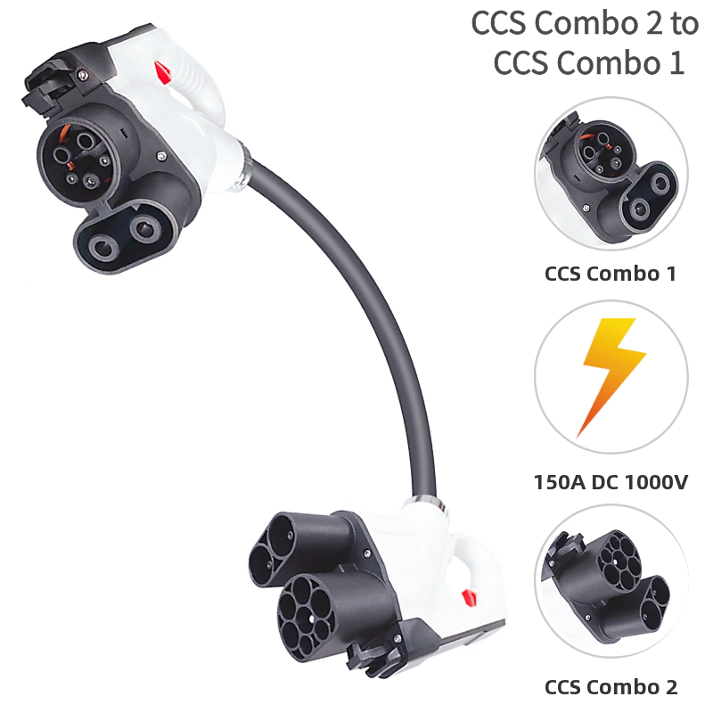 Noeifevo CCS 2 till CCS1 150A 1000V EV-adapter, snabbladdningskabel för J1772-bilar