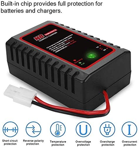 N8 Intelligente NiMH / NiCD Batterilader til 2-8s 2,4V 3,6V 4,8V 6V 7,2V 8,4V 9,6V batterier til Airsoft RC bil, båd, drone, med Standard / Mini Tamiya stik