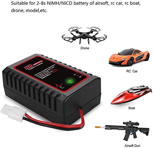 N8 Intelligentes NiMH / NiCD Akku Ladegerät für 2-8s 2.4V 3.6V 4.8V 6V 7.2V 8.4V 9.6V Akku der Airsoft RC Car Boat Drone, mit Standard / Mini Tamiya Anschluss