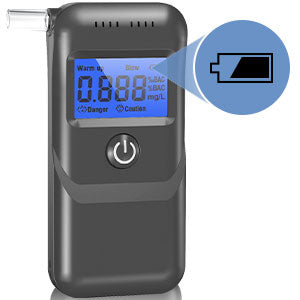 NOEIFEVO Tester Alcol, Etilometro Professionale con Display LCD Blu Digitale, Tester Alcolico a Soffio ad Alta Precisione per Uso Personale e Professionale a Casa.