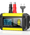 2-i-1 bilbatteriladdare och testare, 12V bly-syra AGM LiFePO4 batteriladdare, fordonsladdare, intelligent batteritestare för bilar, lastbilar, motorcyklar och gräsklippare