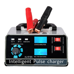 Caricabatterie intelligente 12V 30A / 24V 15A, caricabatterie per auto con funzione di mantenimento e riparazione a impulsi intelligenti per auto, camion, barca e moto