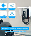 NOEIFEVO EV Charger Wallbox Capa contra chuva para estação de carregamento de carro elétrico Capa de aço inoxidável à prova de intempéries (40 x 30 x 39 cm)