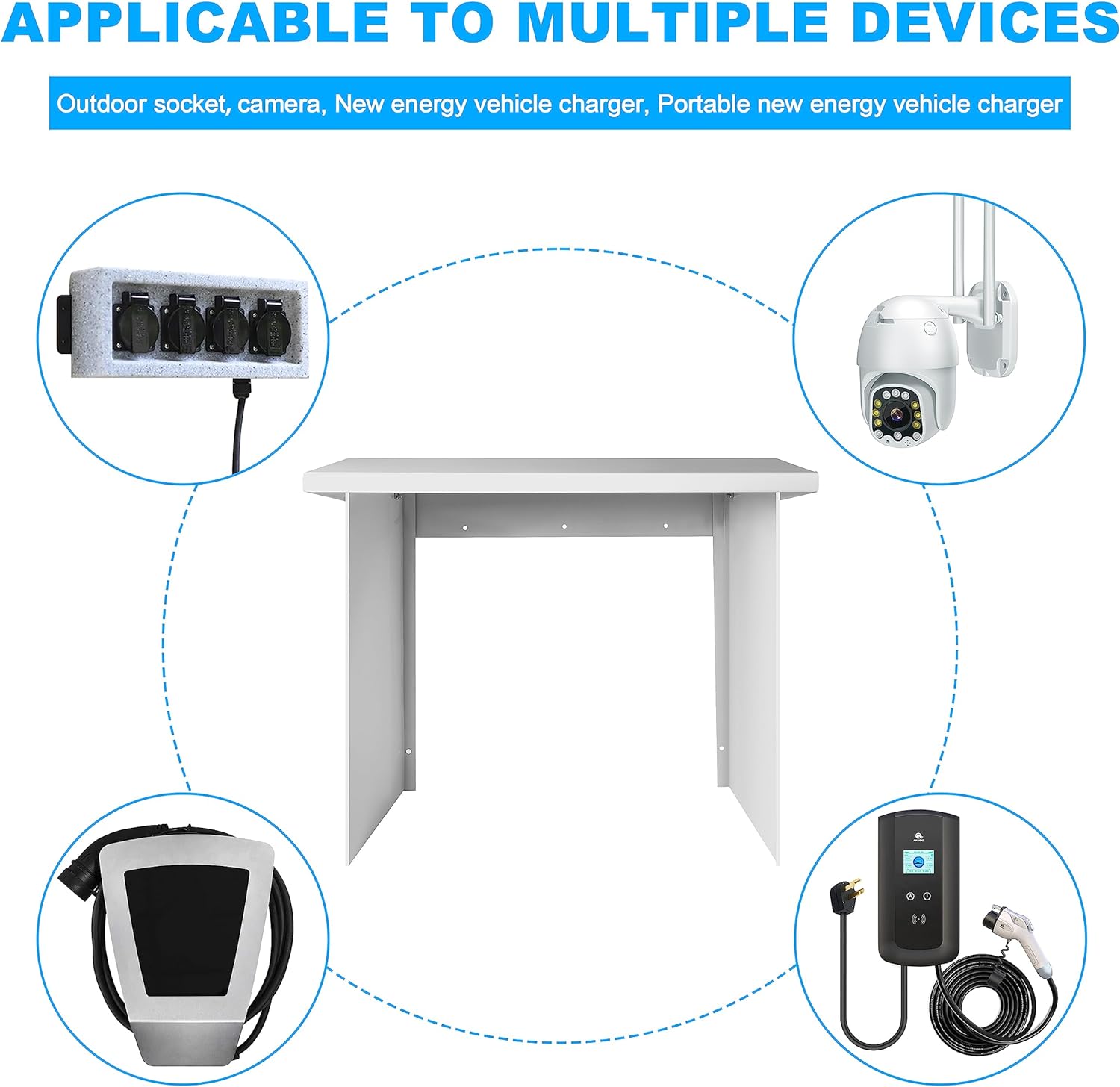 NOEIFEVO EV nabíjačka Wallbox Weather Cover Kryt proti dažďu pre nabíjaciu stanicu elektrického auta Kryt z nehrdzavejúcej ocele odolný voči poveternostným vplyvom (40 x 30 x 39 cm)