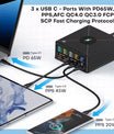 NOEIFEVO 160W 5-port USB charger 15 W wireless charging Station PD 65W QC3.0 Type-C fast charger Compatible with iPhone MacBook Samsung laptop all smart phone electric device