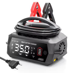 NOEIFEVO 6V 10A / 12V 35A / 24V 18A Yleiskäyttöinen auton akkulaturi litium-, LiFePO4-, lyijyakku-, AGM- ja märkäakkujen lataamiseen, 9-vaiheinen älykäs ylläpitolaturi, jossa 3 virta-asetusta