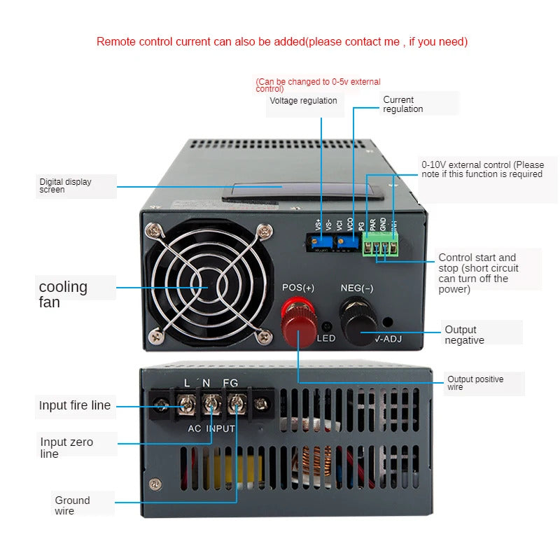 NOEIFEVO 0-320V 0-220V 0-150V 0-110V Hoogspannings Universele Oplader, geschikt voor alle accu's met een laads spanning tot 320V