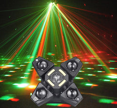 60W 4 Arm Partyleuchte, RGBW-LED-Bühnenleuchte mit Fernbedienung/DMX-Steuerung, Discolichter für Hochzeiten, Partys, KTVs, Clubs und Bars