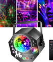 4-i-1 discokule – partylampe med 64 mønstre, musikkstyrt discolampe med fjernkontroll, RGB-UV-strobelys for hjemmet, bar, klubb, uteområder og bursdagsfester