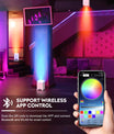 4 Stück RGBWA+UV LED Par Scheinwerfer Partybeleuchtung mit Tasche 6x18W DMX Bühnenbeleuchtung Wiederaufladbar Eingebauter Akku Kabellose Par Leuchte Farblicht