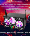 DJ Disco Partybeleuchtung, RGBW 4-in-1 Spezialeffekt-Muster-Laserlicht mit DMX512-Soundsteuerung, Bühnenbeleuchtung für DJ-Clubs, Partys, KTV, Bars, Veranstaltungen, Shows und Festivalpartys