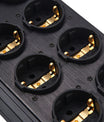 Stroomfilter-stopcontact met ruisonderdrukking, overbelastingsbeveiliging, spanningsweergave en audioversterker, Europees stopcontact
