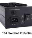 Stroomfilter-stopcontact met ruisonderdrukking, overbelastingsbeveiliging, spanningsweergave en audioversterker, Europees stopcontact