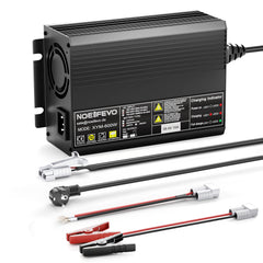 NOEIFEVO 58,4 V 10 A LiFePO4batería de  Cargador para batería de litio de 51,2 V (48 V) 16S para carros de golf, vehículos recreativos y motores de pesca eléctricos