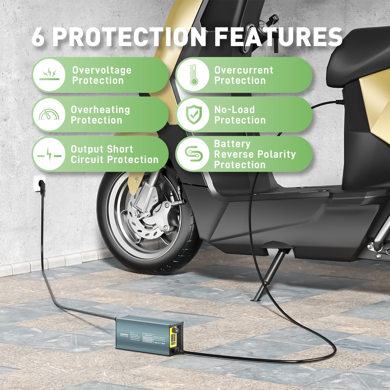 NOEIFEVO 15A Ström 42V-88,2V Spänningsjusterbar Li-ion LiFePO4 Litiumladdare För 36V 48V 60V 72V 84V batteri