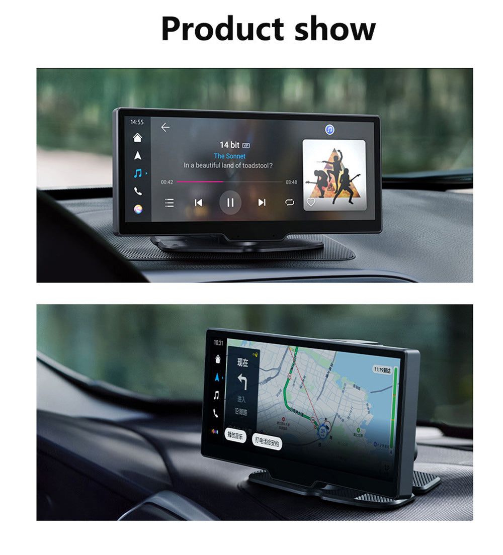 NOEIFEVO C200 10,26 Pollici Schermo CarPlay, Radio Auto Portatile Compatibile con Apple CarPlay e Android Auto, Schermo IPS Touch, Dashcam 4K, Telecamera Posteriore 1080P, Siri, Navigazione GPS, Bluetooth, MirrorLink, FM