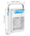 Mobiele airconditioner, 700 ml mini-airconditioner, draagbare mobiele airconditioner 4 in 1 met USB, met timer van 2/4/6 uur, 3 snelheden en 2 mistmodi, 7 kleuren, mini-luchtkoeler voor thuis, op kantoor