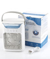 Mobiele airconditioner, 700 ml mini-airconditioner, draagbare mobiele airconditioner 4 in 1 met USB, met timer van 2/4/6 uur, 3 snelheden en 2 mistmodi, 7 kleuren, mini-luchtkoeler voor thuis, op kantoor